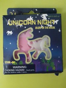 Unicorn Night Glow in the Dark stick on