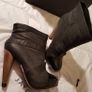 JAEGER Black Patent LEATHER Ankle Boots Image 3