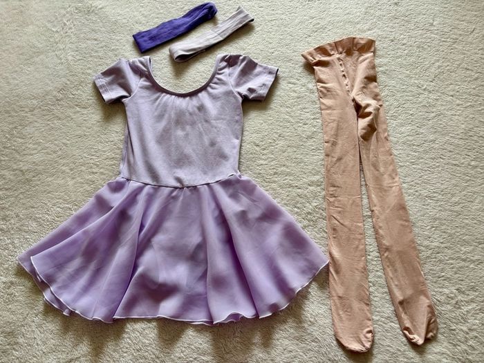 Purple Skirted Ballet Leotard Age 7-8