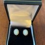 Stunning pair of White Opal Stud Earrings Image 3