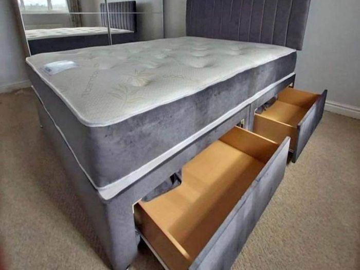 New Single, Double, King And Super King Sizes Divan Beds In Stock. Optional Mattresses, Drawers And Multiple Design Available
