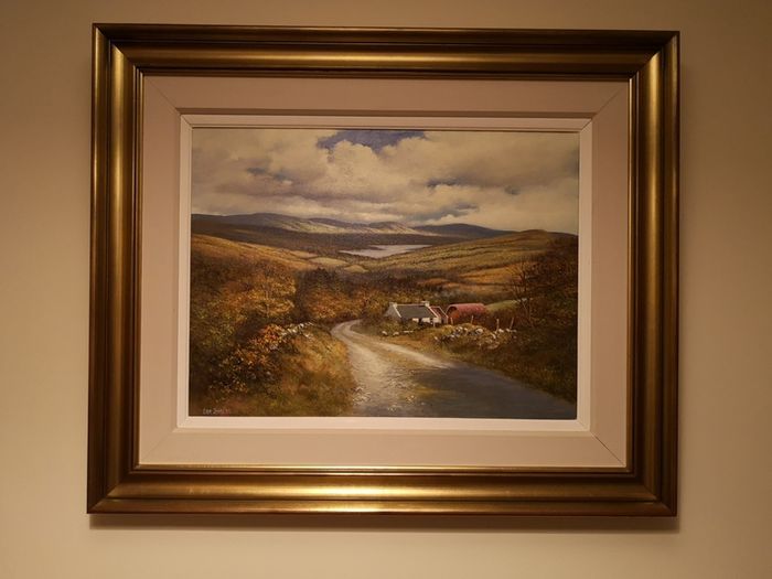 Liam Jones painting 'Cottage in the Hills'