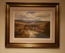 Liam Jones painting 'Cottage in the Hills'