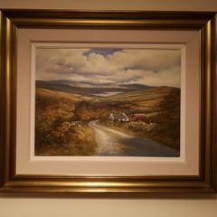 Liam Jones painting 'Cottage in the Hills'