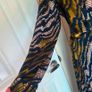 Elli White Zebra Print Midi Dress with Diamante Buckle  Size L UK14 Image 4