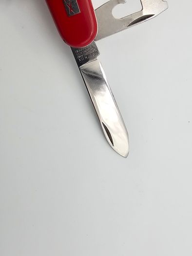 Vintage Elinox Victorinox Discontinued Model with Advertising Metal inlay Collectable Swiss Army Knife 1980s