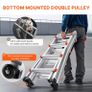 Telescoping Ladder A Frame, 15.5 FT Compact Aluminum Extension Ladder, Multi-Function Portable Collapsible RV Ladder, Telescopic Ladder for Homework Stairs Indoor Outdoor Roof, 330lb Load Image 3