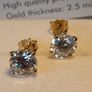 2ct + 2ct Moissanite Solitaire Stud Earrings Image 4