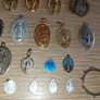 St Francis of Assisi religious medal with Italian blessing on the back plus other religious medals Image 4