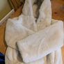 Faux fur hooded coat Image 6