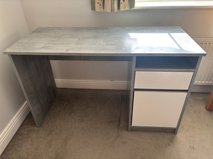 cabinet and desk