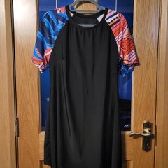 Black/coloured tankini set, Size 24