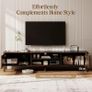 180cm Long TV Unit With Storage And Adjustable Shelves, Television Console Table for TVs up to 80 inch, Media Entertainment Center For Living Room Bedroom, Walnut Image 3