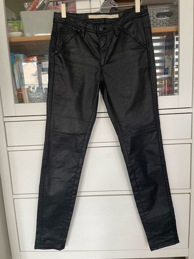 Part Two black snakeskin pants size 8