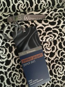 M&S Woman Soft Floral Jacquard Skirt 16 New