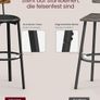 Set of 2 Bar Stools Industrial Design Easy Assembly Image 3