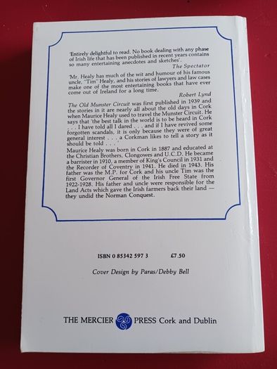 Maurice Healy/ The Old Munster Circuit/ 1986/ Mercier Press