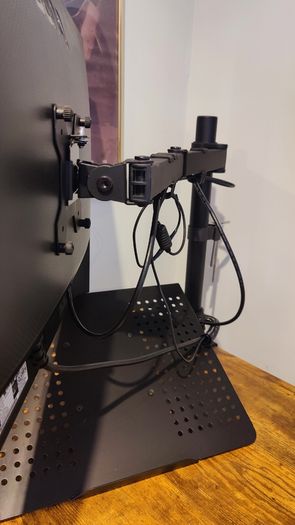 Monitor stand with laptop tray (monitor not included)
