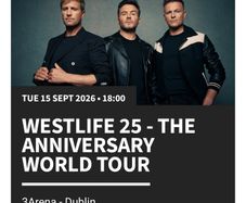 4 seated westlife tickets
