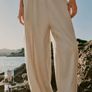 Barrel Linen Trousers Image 4