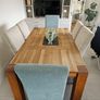 dining table and chairs oak table very good quality and solid chairs are as new  o marks or stains Image 6