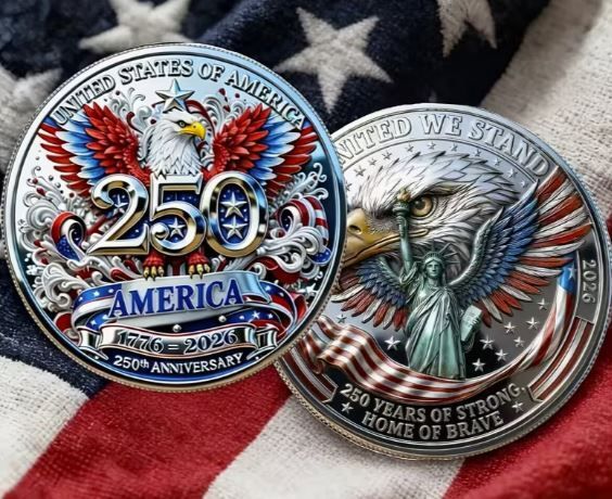 Commemorative Coin 250Th Anniversary USA Independence Day, New.