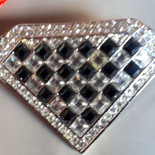 New brooch in gift pouch and paper gift bag
