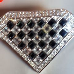 New brooch in gift pouch and paper gift bag