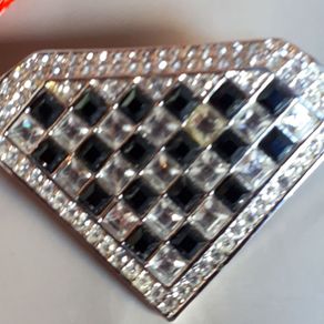 New brooch in gift pouch and paper gift bag