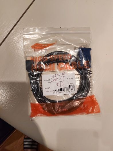 Hdmi To Vga Male Cable 1.5M