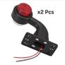 x2pcs 12/24V Flexible LED White/Red Side Marker Lamp Trailer Indicator Brake Tail Light Taillights For Vehicles Heavy Duty Lorry Autotruck Image 3