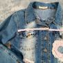 Les Gonzesses de Paris Womens Denim Jacket - Sz 2 UK 10 - Boho Y2K Style Image 4