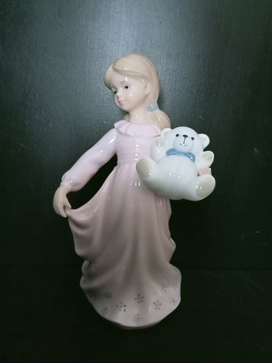 The Leonardo Collection Girl with Teddy Figurine