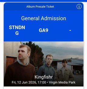 kingfishr swap  only ( Price entered to advertise tickets not selling )