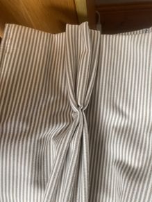 Pencil Pleat ticking stripe curtains