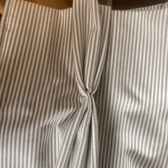 Pencil Pleat ticking stripe curtains