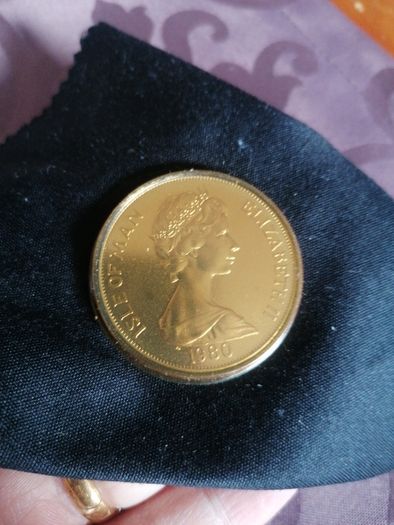 1980 Isle Of Man One Crown Coin