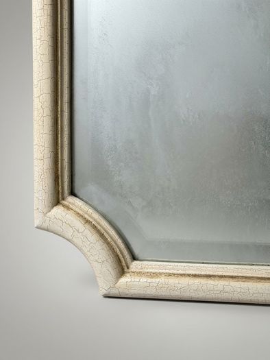 Vintage French Armoire Style Shield Shape Mirror