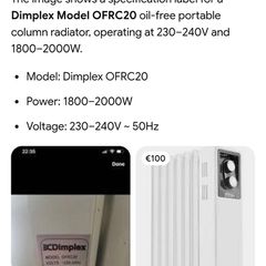 Dimplex heater