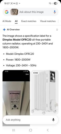 Dimplex heater