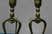 Vintage Pair of Brass Federal Style Andirons / Fire Dogs