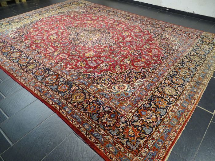 P.ersian Old Kashan Rug.4.1x2.93m (AK)