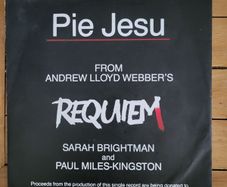 Sarah Brightman and Paul Miles Kingston Pie Jesu 7 inch Single His Masters Voice Save The Children