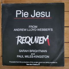 Sarah Brightman and Paul Miles Kingston Pie Jesu 7 inch Single His Masters Voice Save The Children