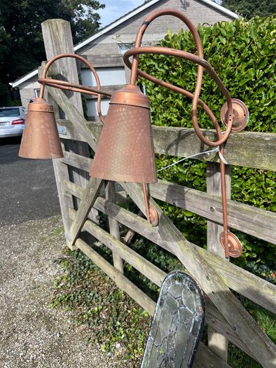2 copper style  wall lamps