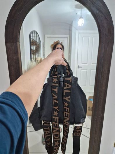 Fendi Vintage Nylon & Leather Back Pack