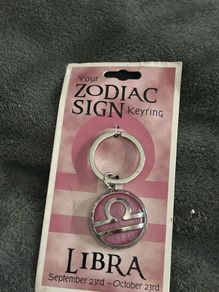 Zodiac sign key chain