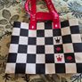 Lulu Guinness Checkered Chess/Lips Tote Shopping Bag - Limited Edition - NEW Image 6