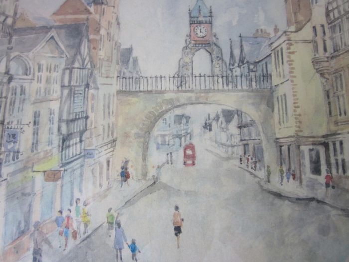 Watercolour Framed Print The Eastgate Cheste Limited Edition By Kevin Sparrow