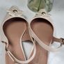 KENSIE beige sling backs with floral detail Sz 7UK Image 5